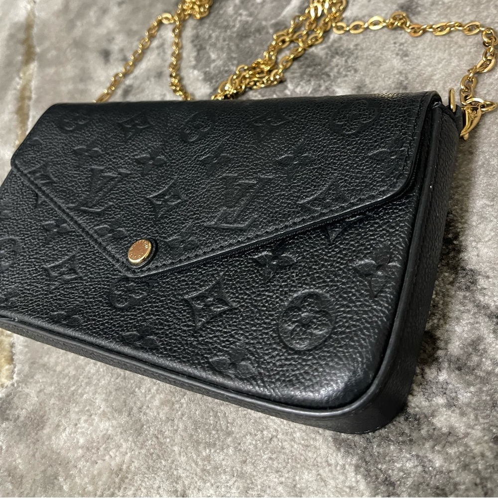 Louis Vuitton Monogram Empreinte Pochette Clutch Crossbody Bag